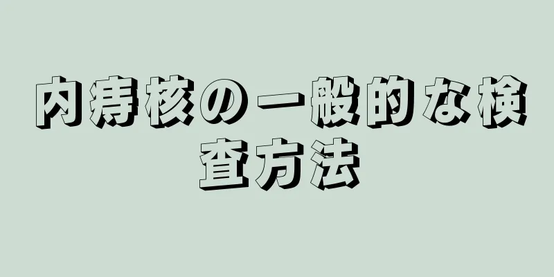 内痔核の一般的な検査方法