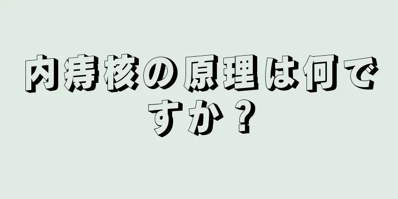 内痔核の原理は何ですか？