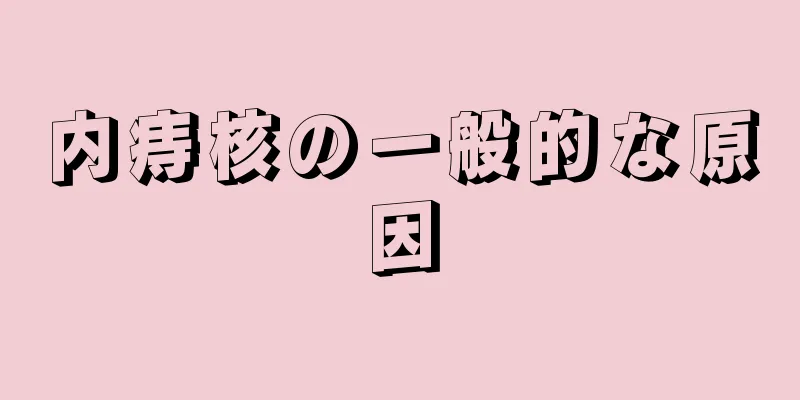 内痔核の一般的な原因