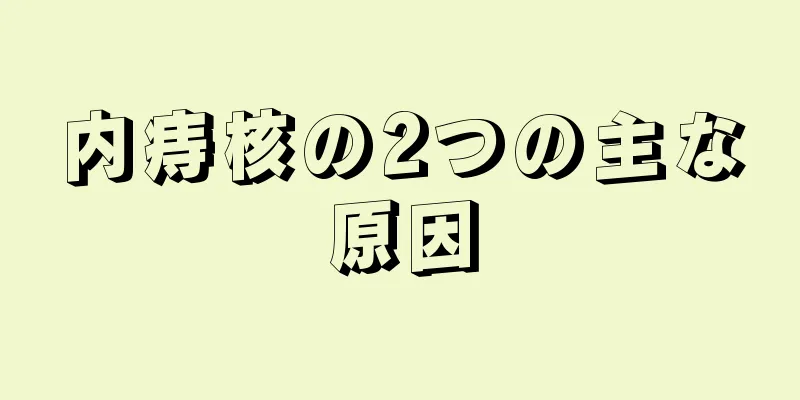 内痔核の2つの主な原因