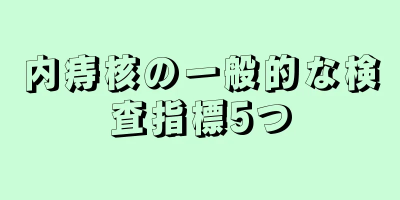 内痔核の一般的な検査指標5つ