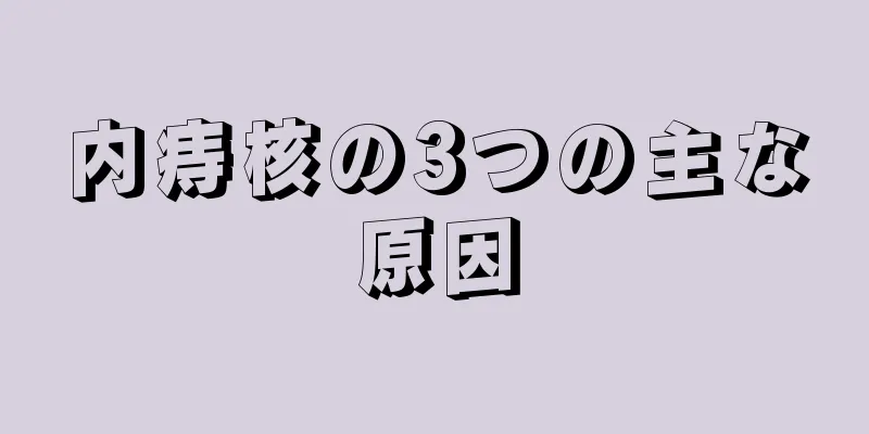内痔核の3つの主な原因