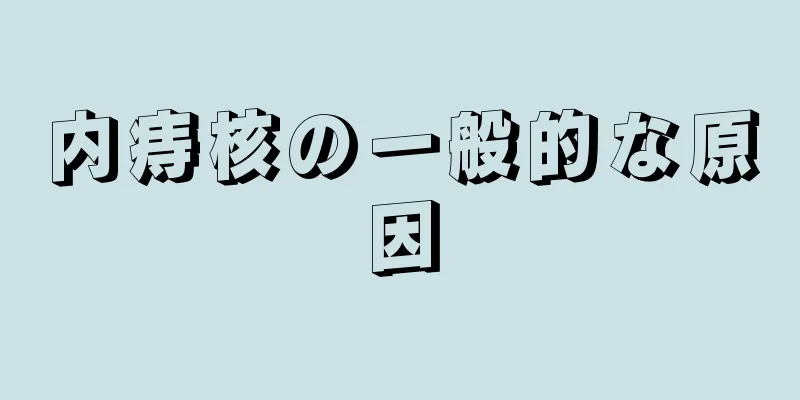 内痔核の一般的な原因