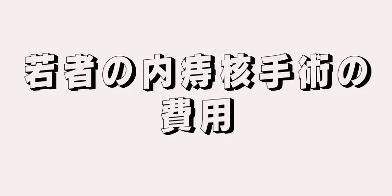 若者の内痔核手術の費用