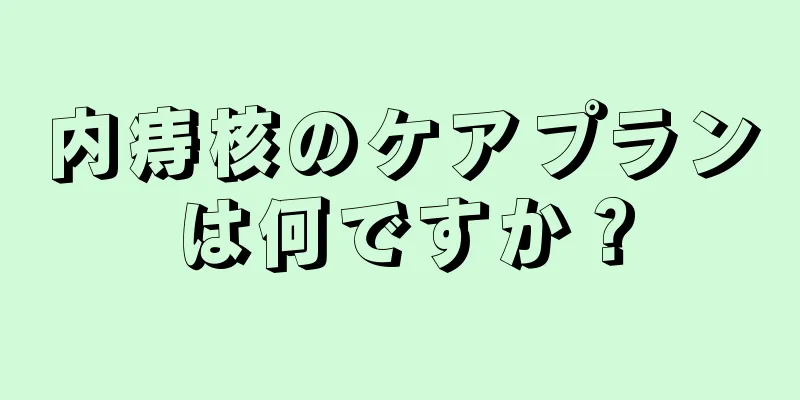 内痔核のケアプランは何ですか？