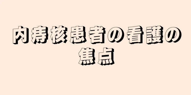 内痔核患者の看護の焦点