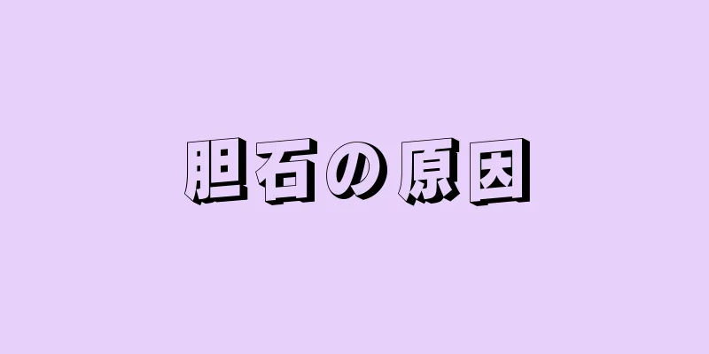 胆石の原因