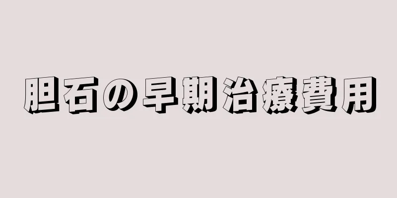 胆石の早期治療費用