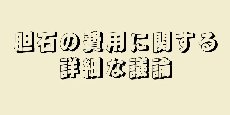 胆石の費用に関する詳細な議論