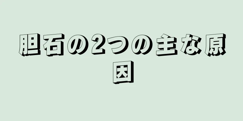 胆石の2つの主な原因