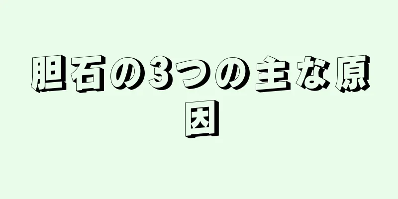 胆石の3つの主な原因
