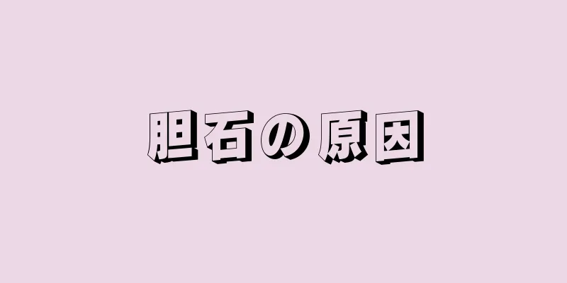 胆石の原因