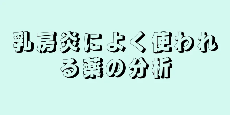乳房炎によく使われる薬の分析
