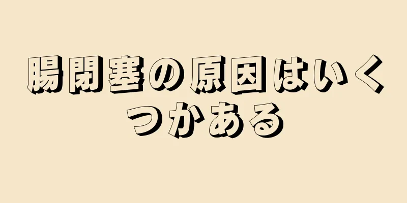 腸閉塞の原因はいくつかある