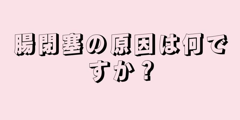 腸閉塞の原因は何ですか？