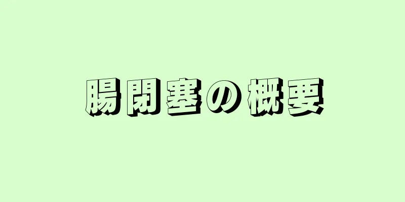 腸閉塞の概要