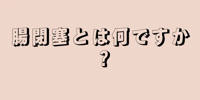 腸閉塞とは何ですか？