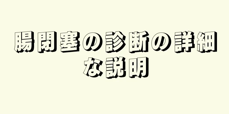 腸閉塞の診断の詳細な説明