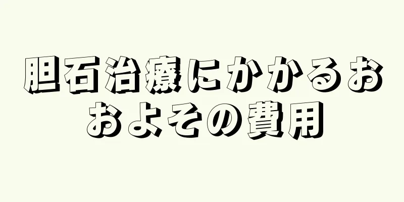 胆石治療にかかるおおよその費用