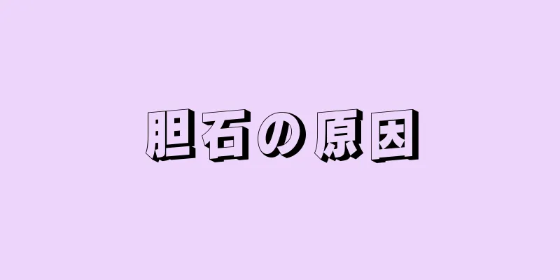 胆石の原因
