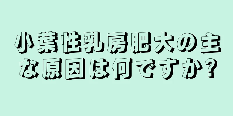 小葉性乳房肥大の主な原因は何ですか?