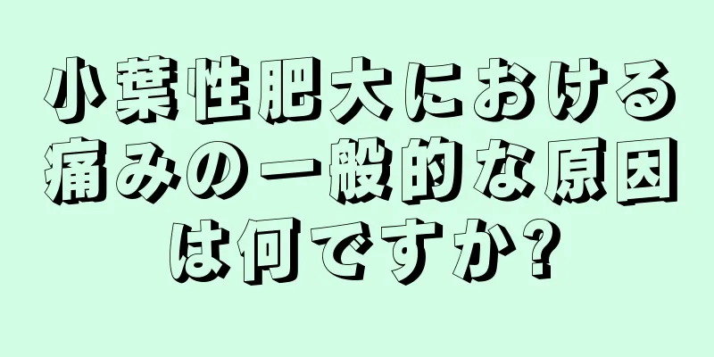小葉性肥大における痛みの一般的な原因は何ですか?