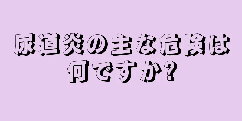尿道炎の主な危険は何ですか?
