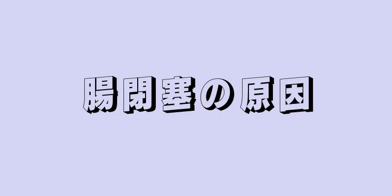 腸閉塞の原因