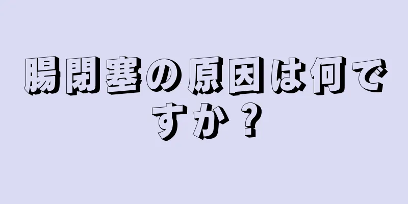 腸閉塞の原因は何ですか？