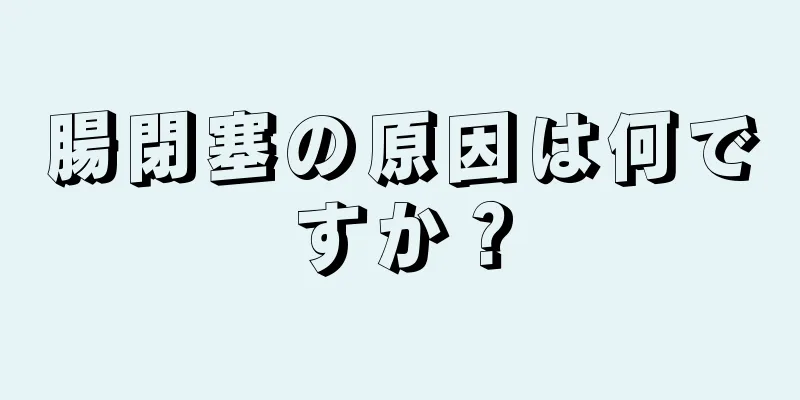 腸閉塞の原因は何ですか？