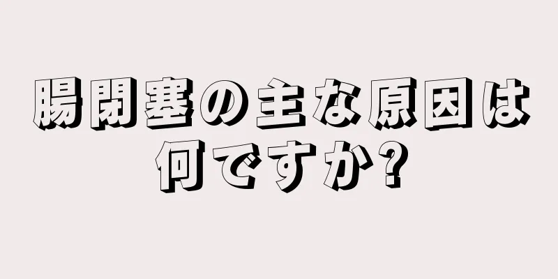 腸閉塞の主な原因は何ですか?