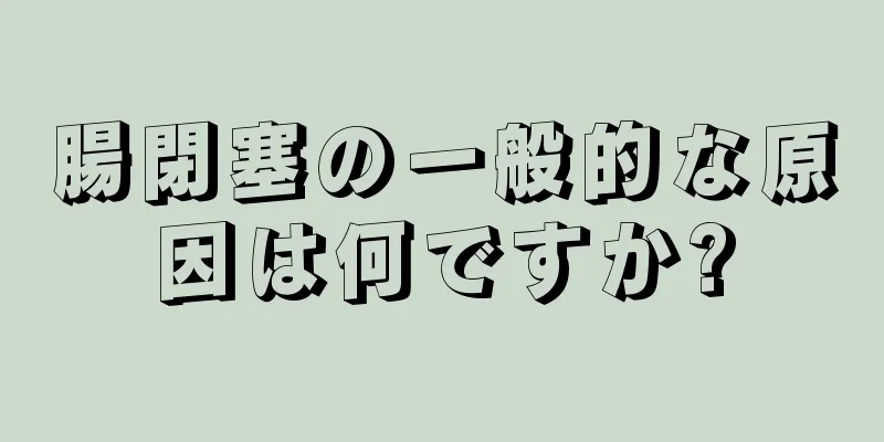 腸閉塞の一般的な原因は何ですか?
