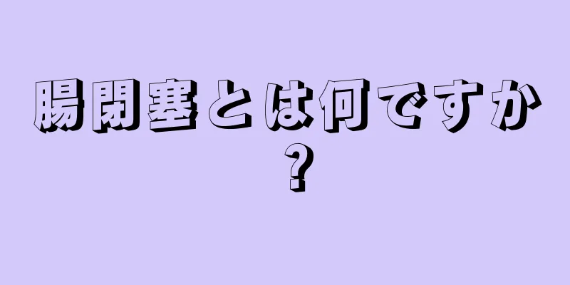 腸閉塞とは何ですか？