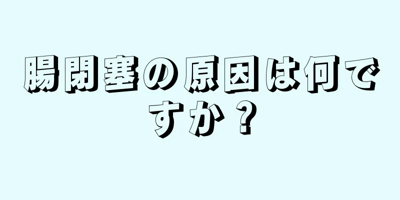 腸閉塞の原因は何ですか？