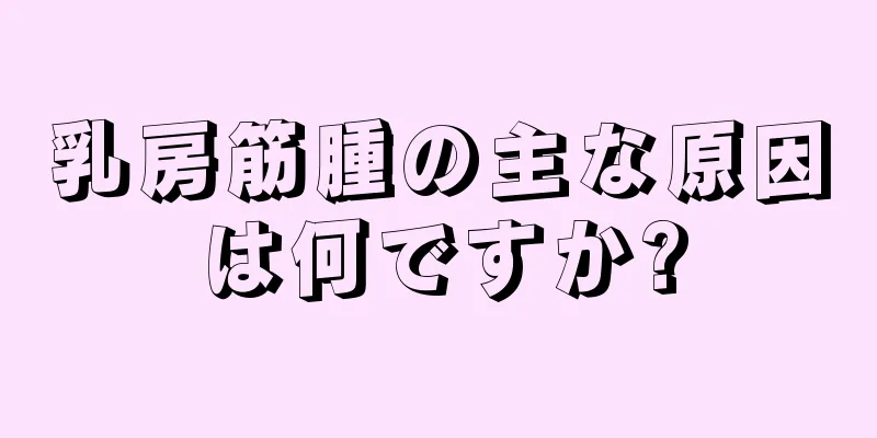乳房筋腫の主な原因は何ですか?