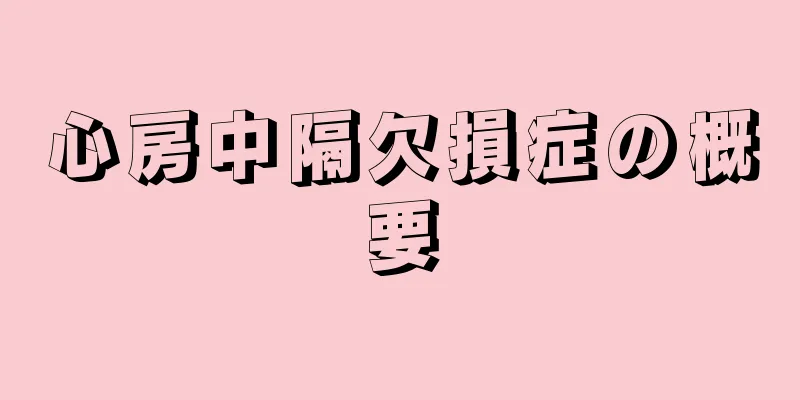 心房中隔欠損症の概要