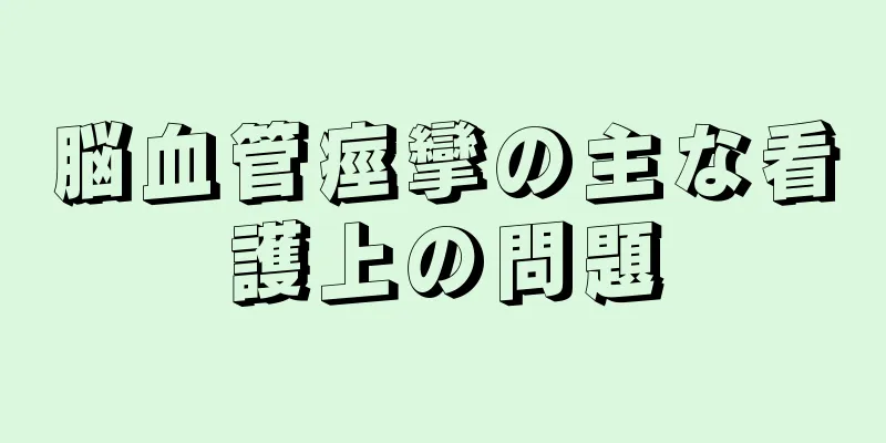 脳血管痙攣の主な看護上の問題