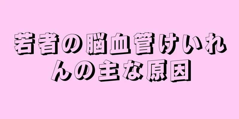 若者の脳血管けいれんの主な原因