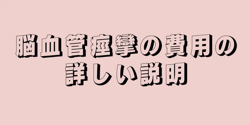 脳血管痙攣の費用の詳しい説明