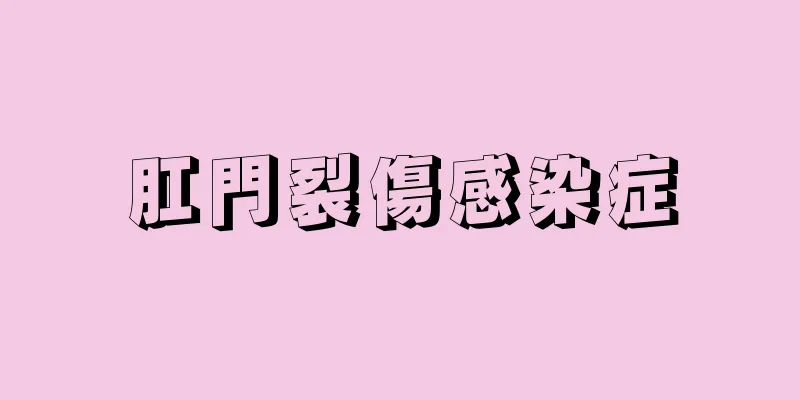 肛門裂傷感染症