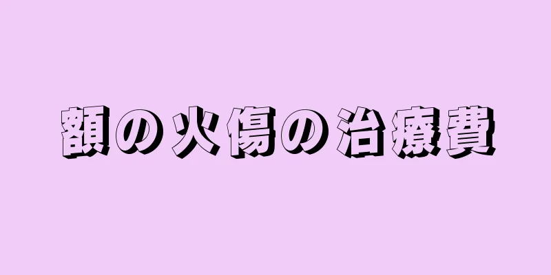 額の火傷の治療費