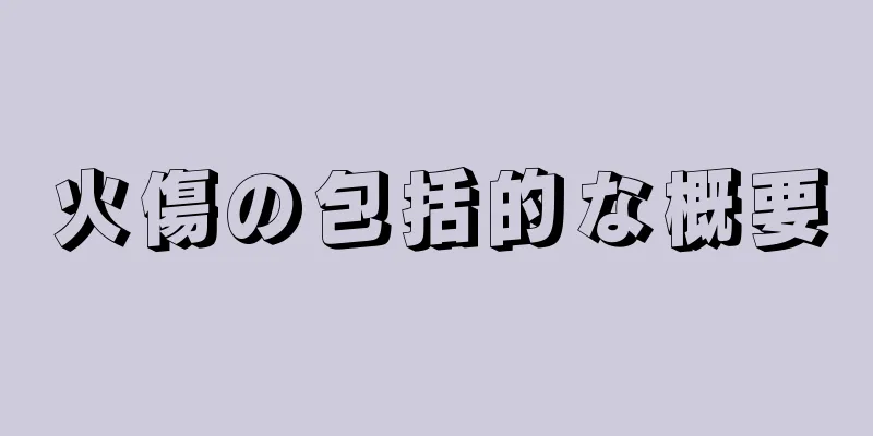 火傷の包括的な概要