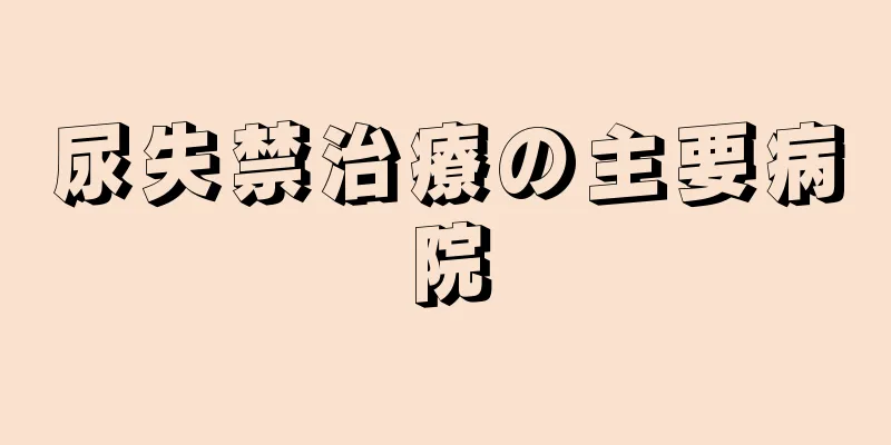 尿失禁治療の主要病院