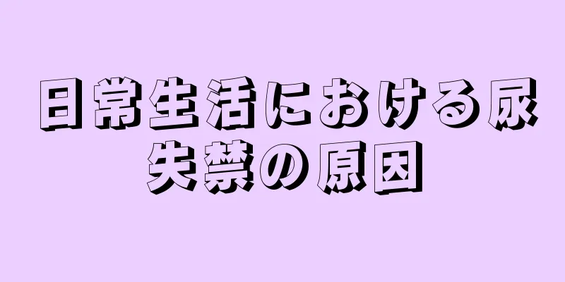 日常生活における尿失禁の原因