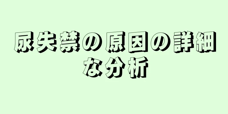 尿失禁の原因の詳細な分析