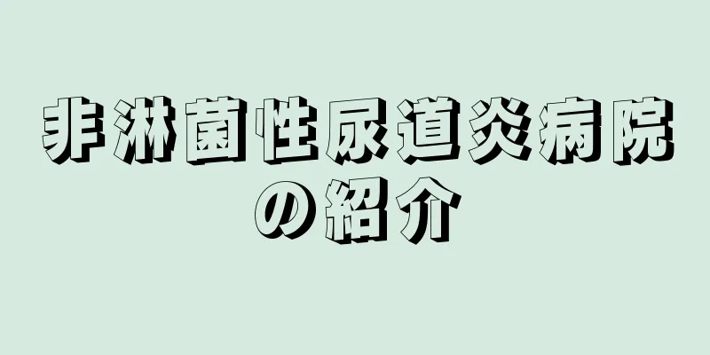 非淋菌性尿道炎病院の紹介