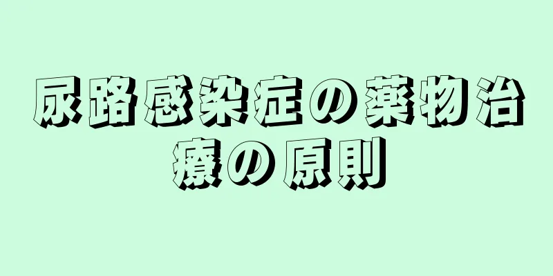 尿路感染症の薬物治療の原則