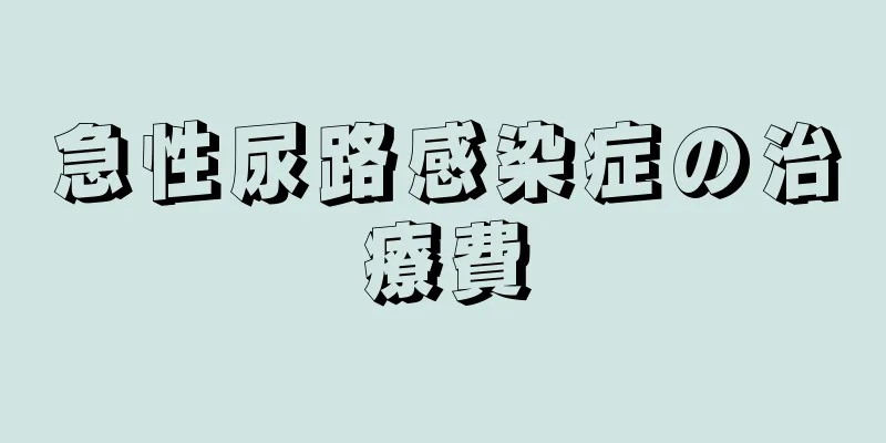 急性尿路感染症の治療費