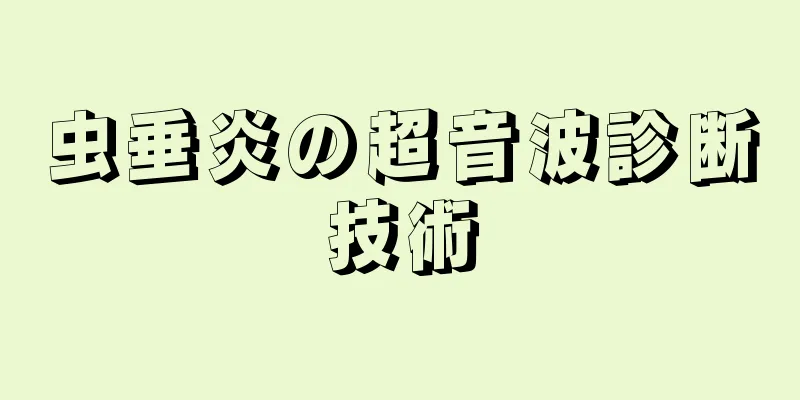 虫垂炎の超音波診断技術