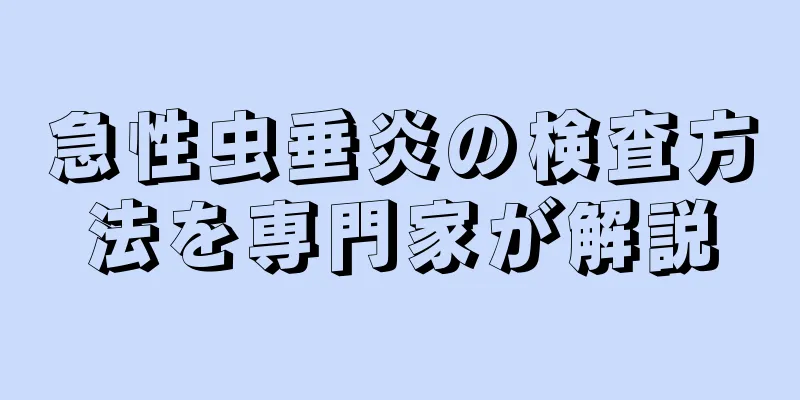 急性虫垂炎の検査方法を専門家が解説